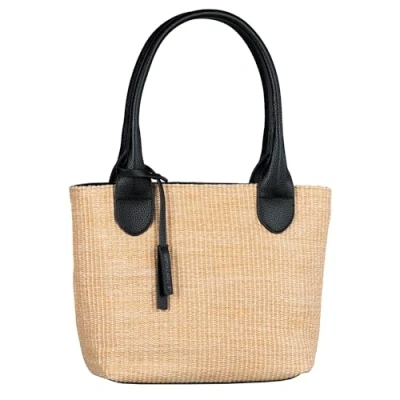 Afbeelding van TOM TAILOR Schoudertas Sharon Zip Shopper Black Beige