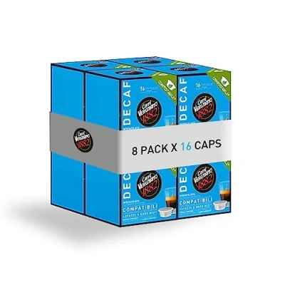 Afbeelding van Caffè Vergnano 1882 Koffiecapsules compatibel met Lavazza a Modo Mio composteerbaar, cafeïnevrij, 128 stuks 1 kg