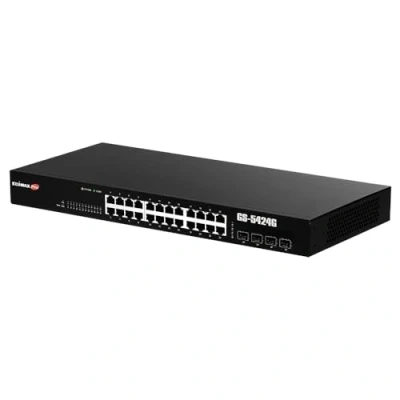 Afbeelding van Edimax Pro GS 5424G: 24 poorts Smart Switch (28 Havens), Netwerkschakelaar, Zwart
