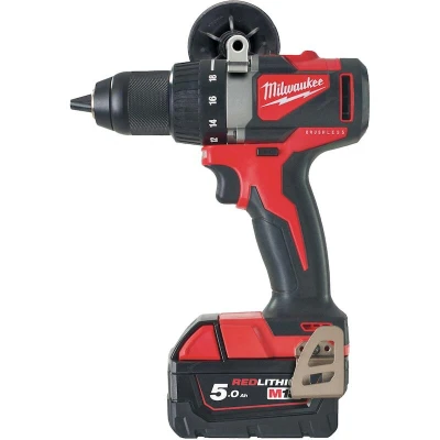 Afbeelding van MILWAUKEE M18 BLDD2 502X koolborstelloze accu schroefboormachine in HD Box (2x 5,0Ah + lader) 4933464515