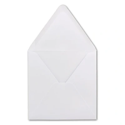 Afbeelding van 100 stuks witte vierkante enveloppen, 15 x cm, 120 g/m², natte plakenveloppen, zonder venster, ideaal voor Kerstmis, wenskaarten, uitnodigingen van je agent Glüxx