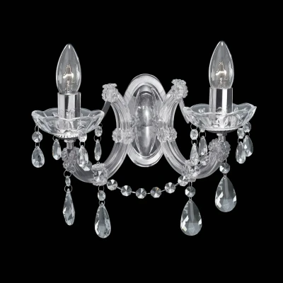 Afbeelding van MARIE THERESE klassieke wandlamp, chroom