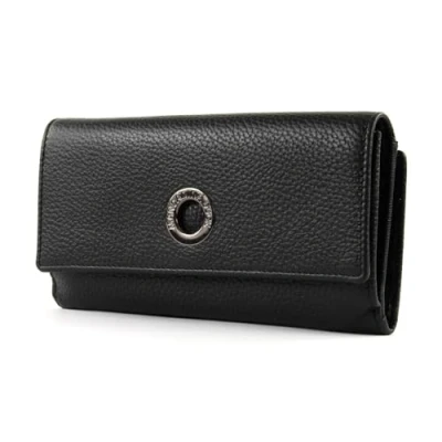 Afbeelding van MANDARINA DUCK Portemonnee Mellow Leather Wallet with Flap Nero Zwart