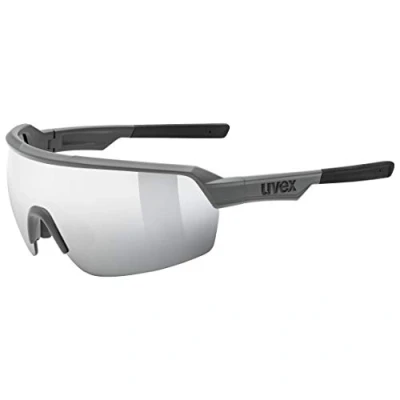 Afbeelding van uvex Sportstyle 227 Sportbril voor dames en heren, anti condens, spiegeleffect, mat grijs/spiegelzilver, één maat