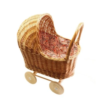 Afbeelding van Hollie poppenwagen met kap retro flowers