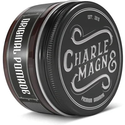 Afbeelding van Charlemagne Premium Original Pommade op Waterbasis Perfecte Glans Ideale Sterke Hold Haarstyling Was voor Mannen en Heren 100ML Haarwas Pomade Gemaakt in Duitsland Nobele geur