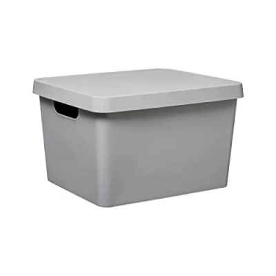 Afbeelding van Five® Mat grijze bakjes Met deksel 173627A Stapelbaar &amp;