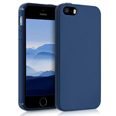 Afbeelding van kwmobile telefoonhoesje geschikt voor Apple iPhone SE (1.Gen 2016) / 5 5S Hoesje smartphone Back cover in marineblauw
