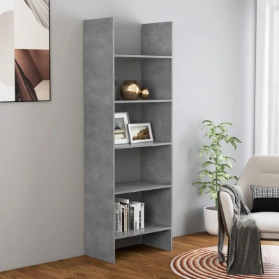 Afbeelding van Boekenkast 60x35x180 cm spaanplaat betongrijs