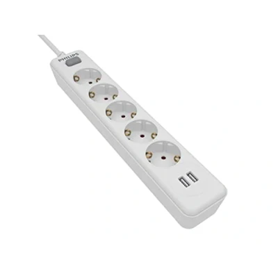 Afbeelding van 5 Voudige Stekkerdoos Met Usb Spn3052Wb/10 230V Wit