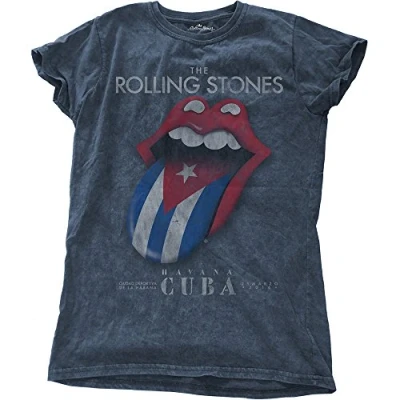 Afbeelding van The Rolling Stones Havana Cuba Dames T shirt 2XL Blauw
