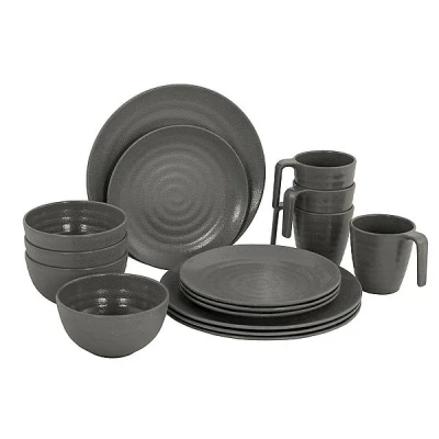 Afbeelding van Bo Camp Servies Stone Grijs 16 Delig