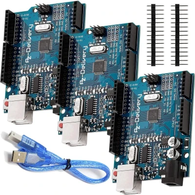 Afbeelding van AZDelivery 3 x Microcontroller AZ ATmega328 board met USB kabel