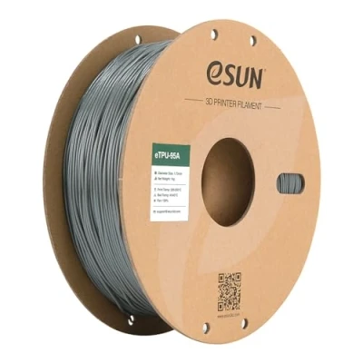 Afbeelding van eSUN TPU 95A filament 1,75 mm, flexibel, 3D printer, TPU, nauwkeurigheid +/ 0,05 spoel van 1 kg, printerfilament voor printers, grijs
