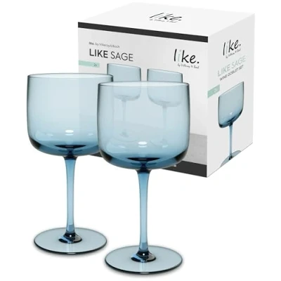 Afbeelding van Villeroy &amp; Boch Weinkelch, Set 2 Tlg. 8,5x17cm Blauw
