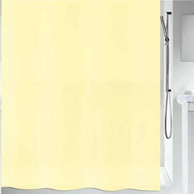 Afbeelding van Spirella 180 x 200 cm, gele biologische collectie, douchegordijn, textiel, 100% polyester, PEVA