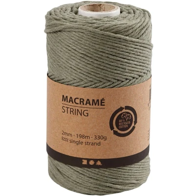 Afbeelding van Creativ Company Macrame Koord Mosgroen, 198m