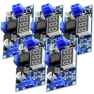 Afbeelding van AZDelivery LM2596S DC 3 Digit Voltmeter Display 3.3V 24V Step down Module, met digitale display, inclusief E Book! (Pak van 5)