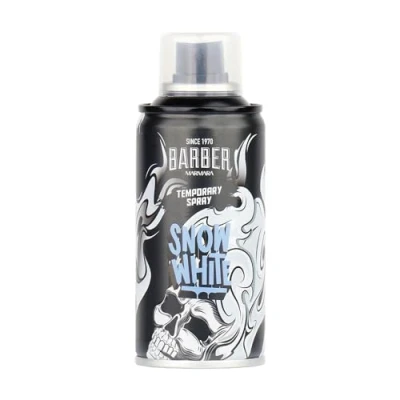 Afbeelding van BARBER MARMARA Color kappersspray, sneeuwwit, 150 ml, voor verkleden en make up, carnaval, Halloween themafeest, wasbare haarkleur
