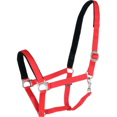 Afbeelding van Harry&#039;s Horse Halster Domy Suede Padded Rood Cob