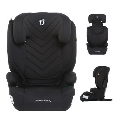 Afbeelding van Titaniumbaby Autostoel Vidar Zwart Isofix i size (R129)