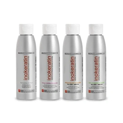 Afbeelding van inokeratin Braziliaanse stijltang + shampoo conditioner 4 x 125 ml met keratine en arganolie zonder formaline