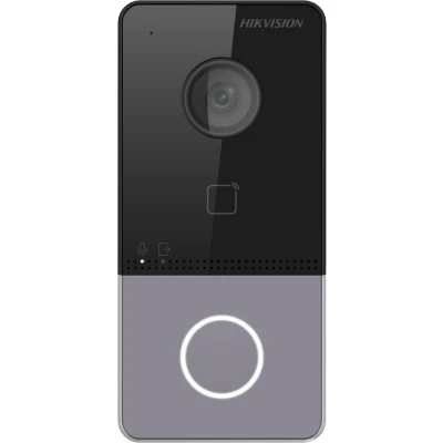 Afbeelding van Hikvision DS KV6113 WPE1(C) IP video intercom 2MP Wi Fi deurbel met PoE, Mifare kaartlezer en alarm