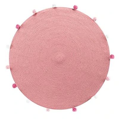 Afbeelding van Ronde tapijt met pompons POMPOMPARTY, Ø 90 cm