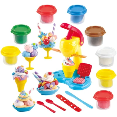 Afbeelding van Play IJsjes Maken Kleiset, 4 kleipotjes