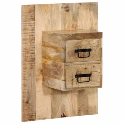 Afbeelding van vidaXL Nachtkastje 60x32x80 cm massief ruw mangohout