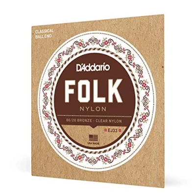 Afbeelding van D&#039;Addario K Git.snaren Folk Classic EJ33 80/20 Bronze, Ball End Klassieke gitaarsnaren