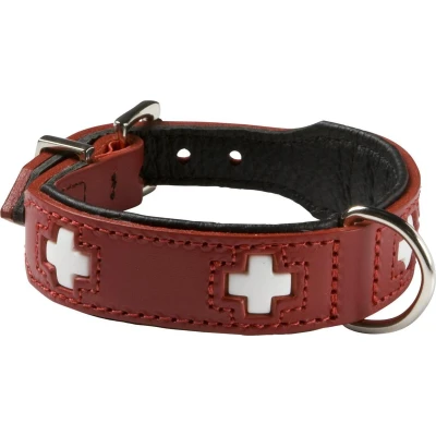 Afbeelding van Dog collar Hunter Swiss Red/Black (35 39.5 cm)
