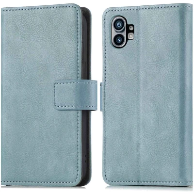 Afbeelding van iMoshion Hoesje Geschikt voor Nothing Phone (1) Met Pasjeshouder Luxe Bookcase Lichtblauw