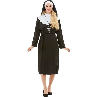 Afbeelding van FUNIDELIA Non kostuum voor vrouwen Maat: 3XL Zwart