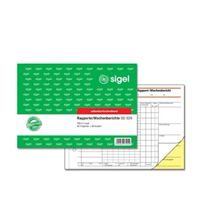 Afbeelding van Sigel, Formulier, Rapporten/Wekelijkse rapporten (40 x)