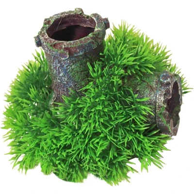 Afbeelding van Plastic Green Moss op gezonken buis met uitstromer 11 cm Gebr. de Boon