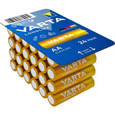 Afbeelding van Varta Batterij Alkaline, Mignon, AA, LR06, 1.5V Longlife, Doos (24 pack)