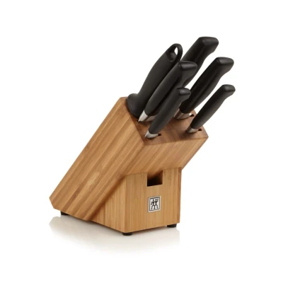 Afbeelding van Zwilling FOUR STAR Messenblok Met Messenset 5 delig Bruin