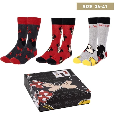 Afbeelding van Disney Minnie Mouse Sokken Cadeauverpakking 3 Paar