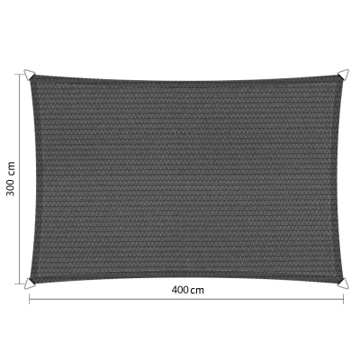 Afbeelding van Shadow Comfort Rechthoek Schaduwdoek 300 X 400 Cm Cool Grey Grijs Zonwering