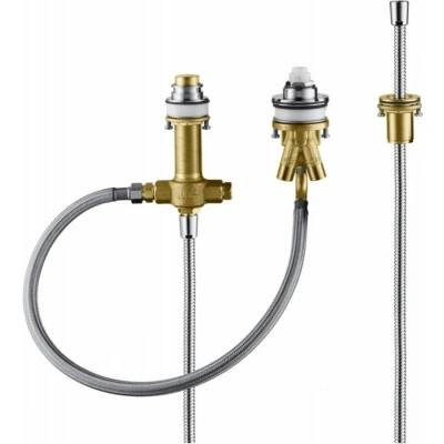 Afbeelding van Hansgrohe inbouwdeel voor 3 gats 1 greeps badrandmengkraan