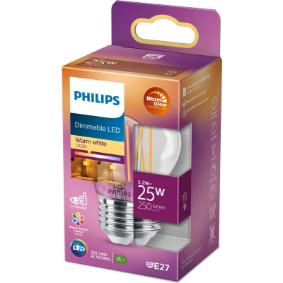 Afbeelding van Philips Kaarslamp (dimbaar) Globe LED 3,2 W Warm wit