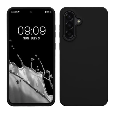 Afbeelding van kwmobile telefoonhoesje geschikt voor Samsung Galaxy A56 5G Hoesje met siliconen coating Smartphone case in zwart
