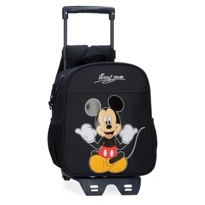 Afbeelding van Joumma Disney Mickey, cheerful Kleuterrugzak met trolley, zwart, 23 x 25 10 cm, polyester, 5,25 l, zwart., trolley