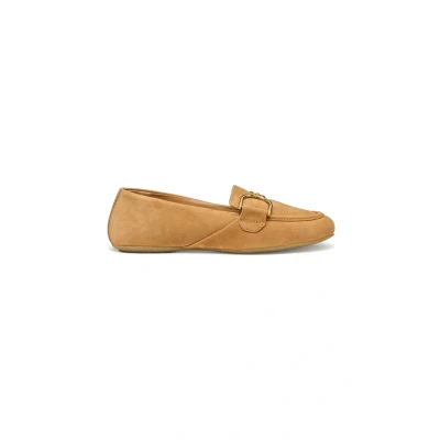 Afbeelding van Geox Palmaria Instappers, Dames, Maat: 37.5, Cognac Veloursleer