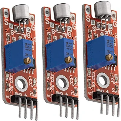 Afbeelding van AZDelivery 3 x KY 038 Microfoonfoongeluidsverwervingsmodule Stemgeluidssensor compatibel met Arduino Inclusief E Book!
