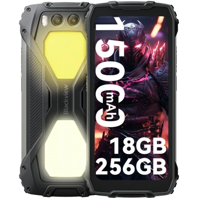Afbeelding van Blackview BV7300 Outdoor Smartphone 15000mAh 18(6+12)GB+256GB Dual 800LM Campingverlichting 50MP Nachtzichtcamera IP68/NFC Zwart