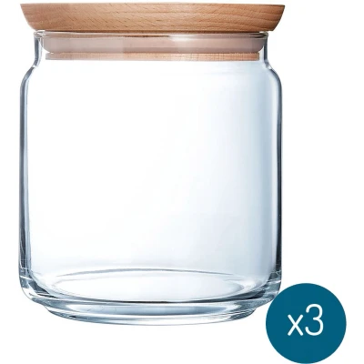 Afbeelding van Luminarc Voorraadpot 0,75 L Pure Jar 3 Stuks