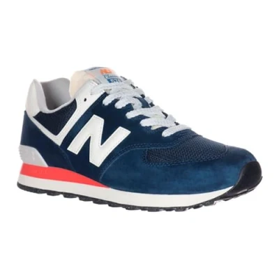 Afbeelding van New Balance U574 Unisex Sneakers laag, Maat: 37.5, Blue navy Leer en textiel