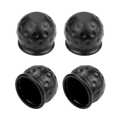Afbeelding van QWORK® 4 stuks 50 mm rubberen trekdoppen voor aanhangwagens, aanhangers, RV, zwart